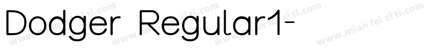 Dodger Regular1字体转换